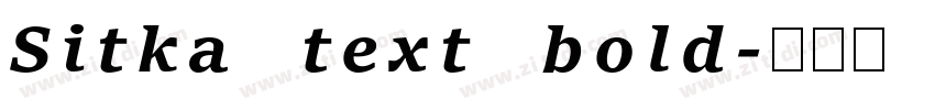 Sitka text bold字体转换